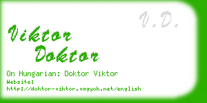 viktor doktor business card